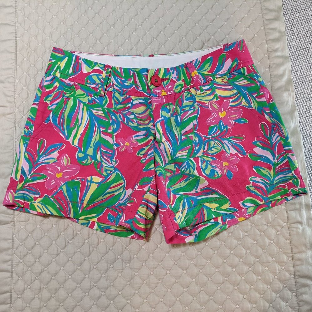 LILLY PULITZER The Callahan Shorts in Pomegranate Jungle Tumble Print NWOT - 2